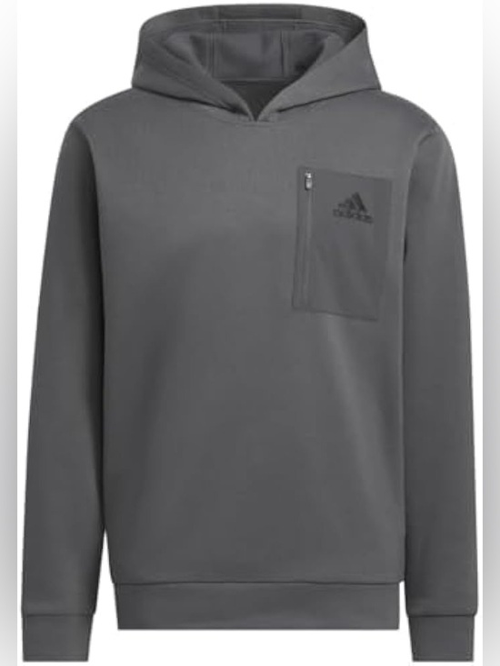 adidas Other - adidas Grey Zip-Pocket Pullover Hoodie